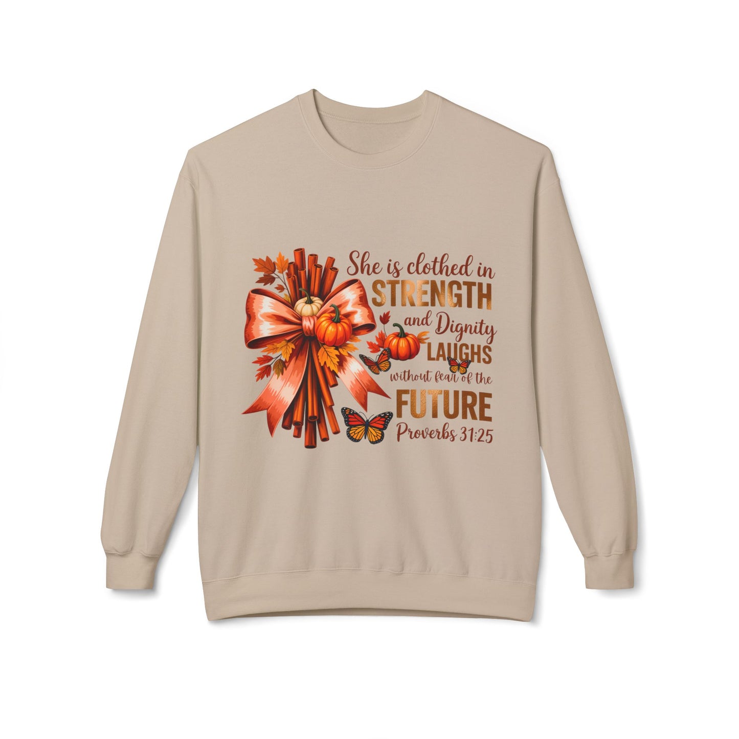 Inspirational Strength Sweatshirt | Cozy Fall Apparel Autumn Style