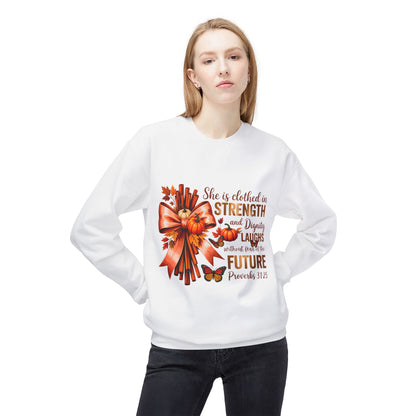 Inspirational Strength Sweatshirt | Cozy Fall Apparel Autumn Style