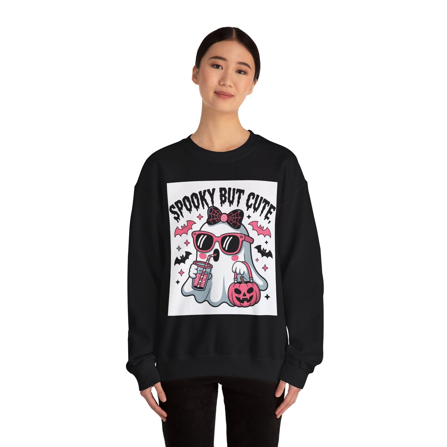"Spooky Ghost Crewneck | Cozy Halloween & Fall Sweatshirt"
