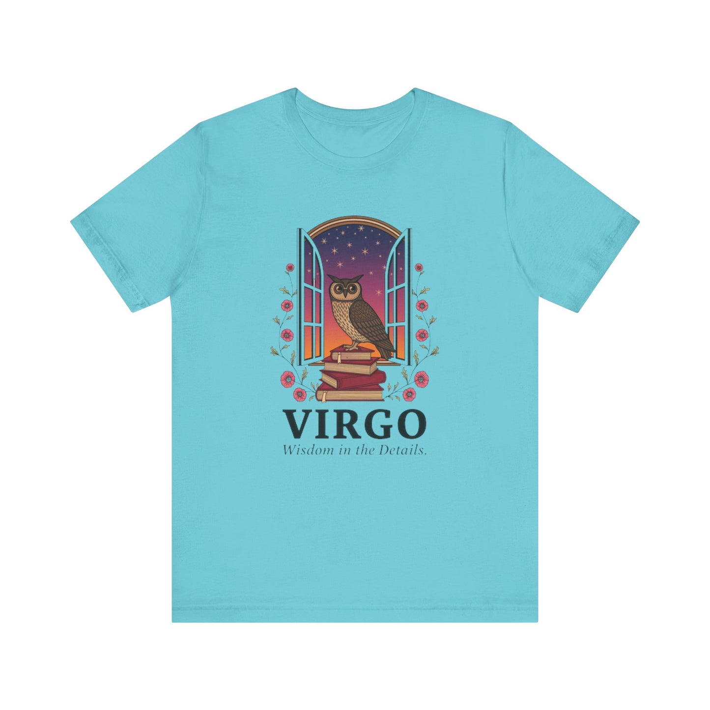 "Virgo Owl T-Shirt – Unisex Zodiac Tee | Astrology Gift & Cozy Casual Wear"