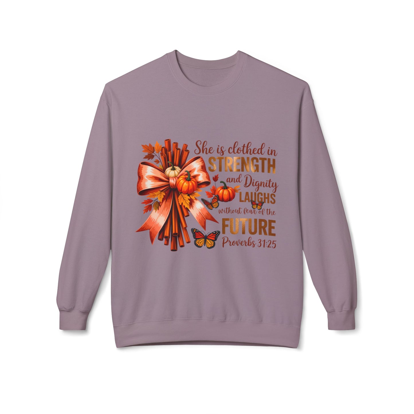 Inspirational Strength Sweatshirt | Cozy Fall Apparel Autumn Style