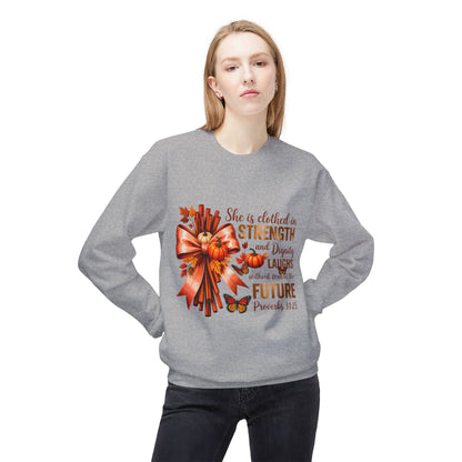 Inspirational Strength Sweatshirt | Cozy Fall Apparel Autumn Style