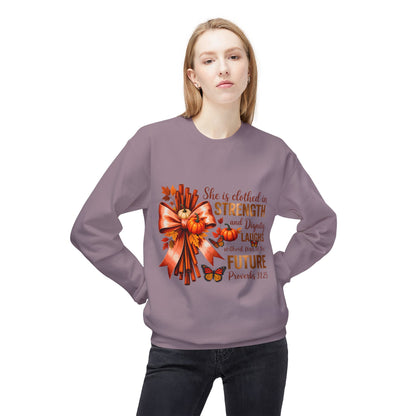 Inspirational Strength Sweatshirt | Cozy Fall Apparel Autumn Style