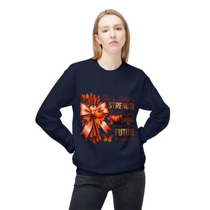 Inspirational Strength Sweatshirt | Cozy Fall Apparel Autumn Style
