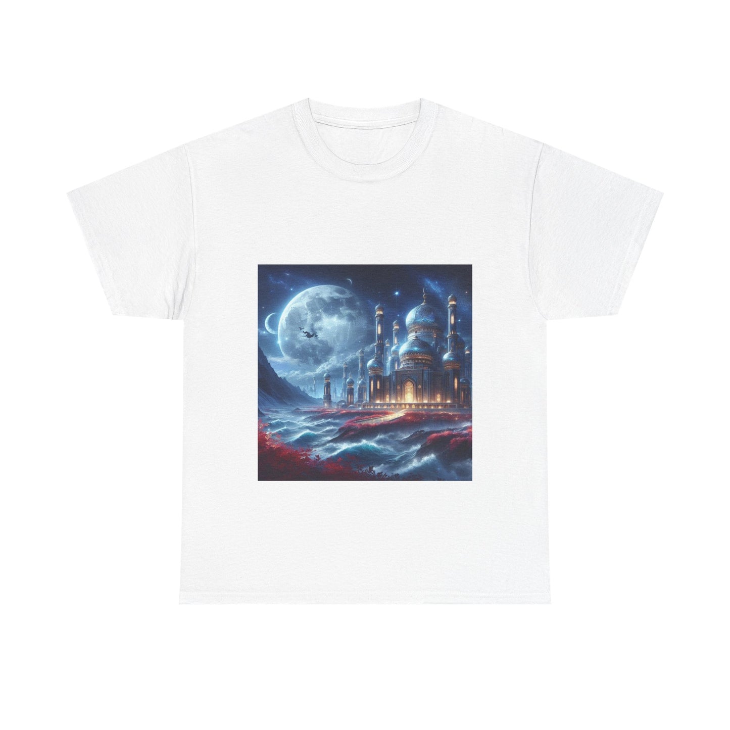 "Dreamy Nightscape Tee | Moonlit Art Shirt for Art Lovers"