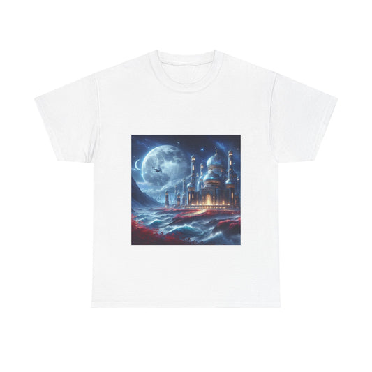 "Dreamy Nightscape Tee | Moonlit Art Shirt for Art Lovers"