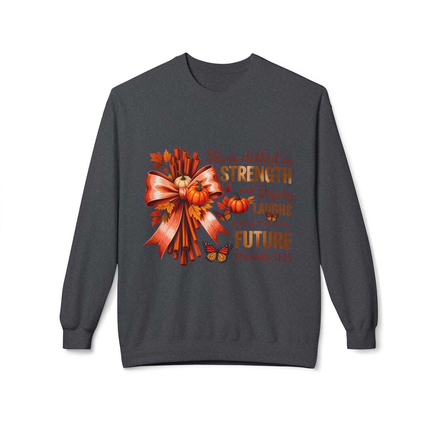 Inspirational Strength Sweatshirt | Cozy Fall Apparel Autumn Style