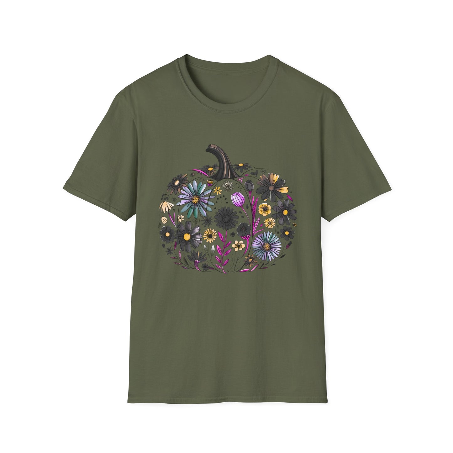 Fall Floral Pumpkin | Unisex T-Shirt