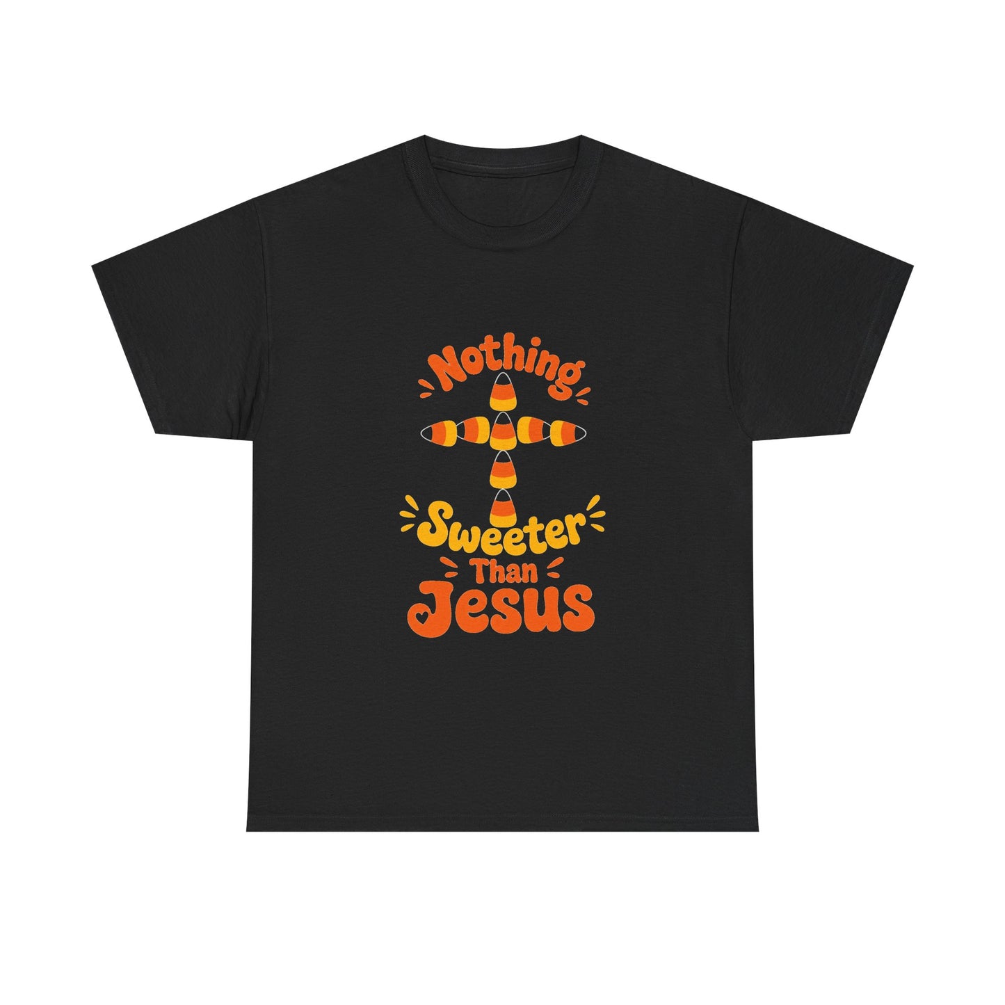 Nothing Sweeter Than Jesus - Candy Corn Cross T-Shirt