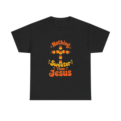 Nothing Sweeter Than Jesus - Candy Corn Cross T-Shirt
