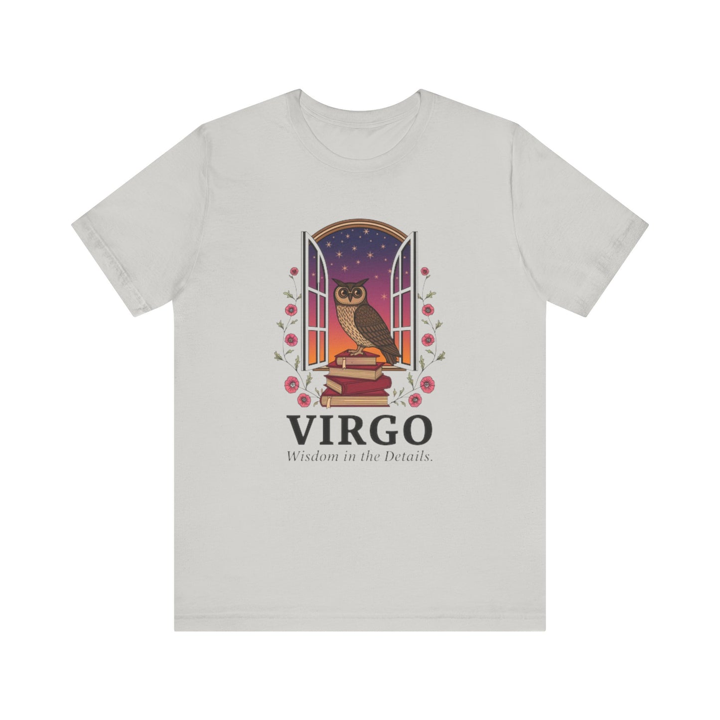 "Virgo Owl T-Shirt – Unisex Zodiac Tee | Astrology Gift & Cozy Casual Wear"