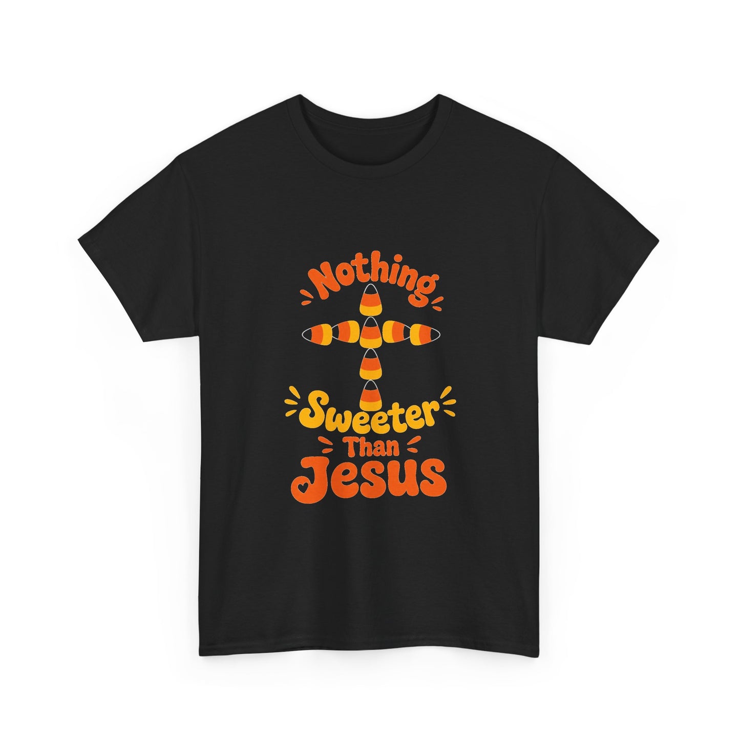 Nothing Sweeter Than Jesus - Candy Corn Cross T-Shirt