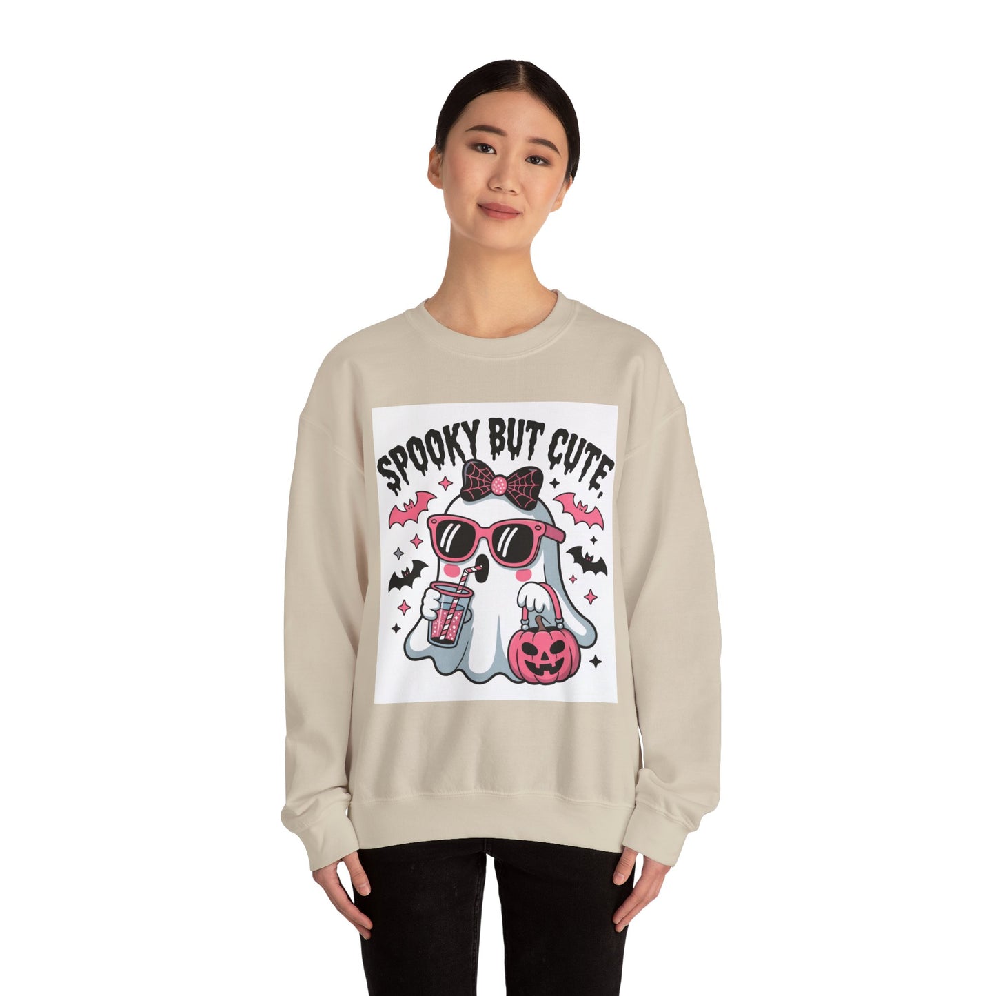 "Spooky Ghost Crewneck | Cozy Halloween & Fall Sweatshirt"