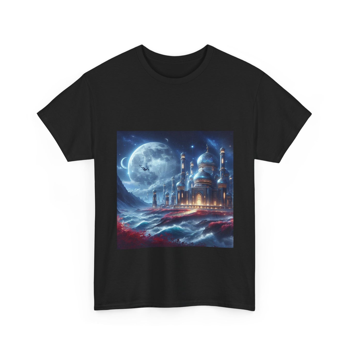 "Dreamy Nightscape Tee | Moonlit Art Shirt for Art Lovers"