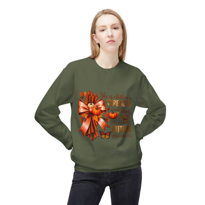 Inspirational Strength Sweatshirt | Cozy Fall Apparel Autumn Style
