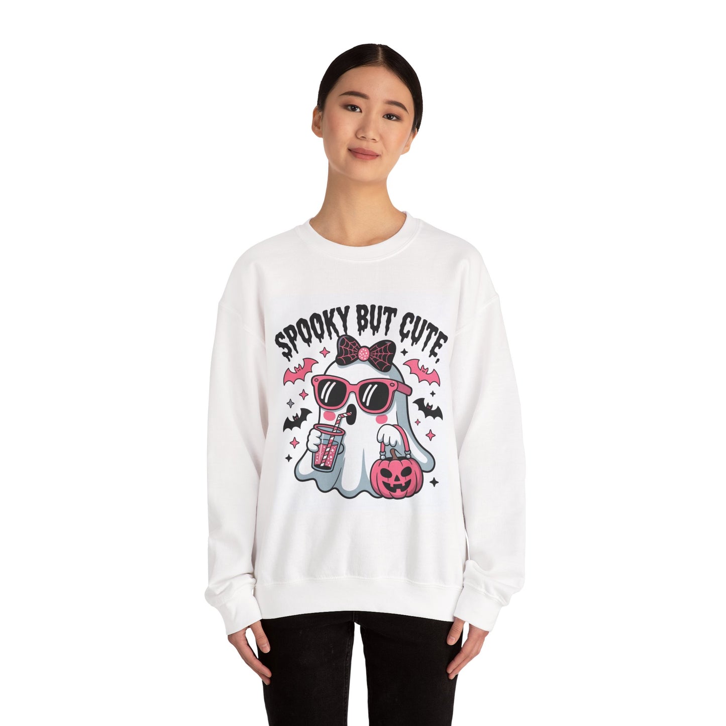 "Spooky Ghost Crewneck | Cozy Halloween & Fall Sweatshirt"