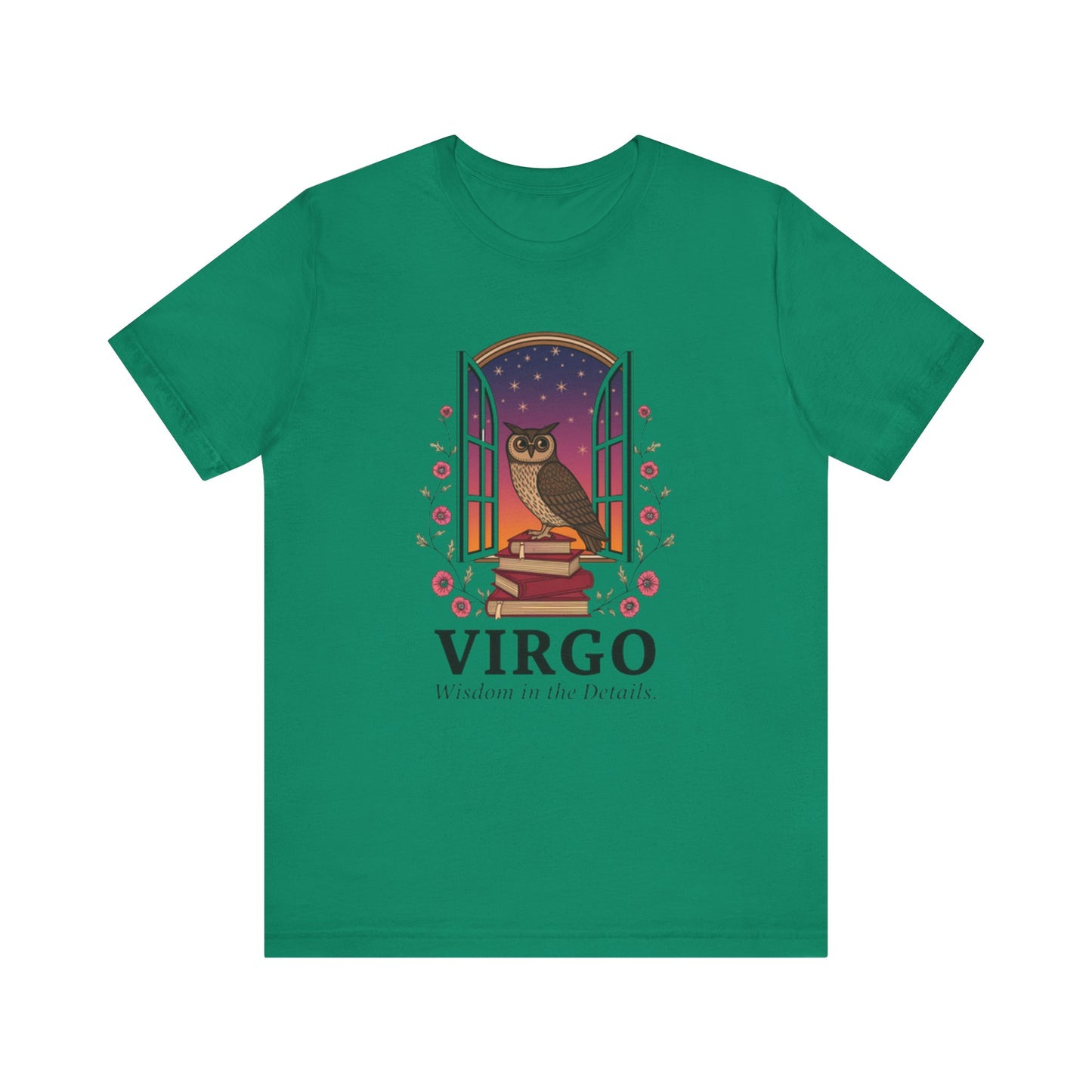 "Virgo Owl T-Shirt – Unisex Zodiac Tee | Astrology Gift & Cozy Casual Wear"
