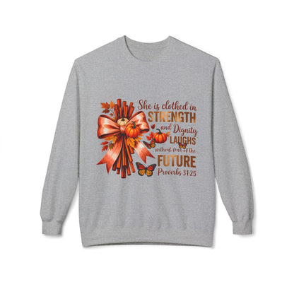 Inspirational Strength Sweatshirt | Cozy Fall Apparel Autumn Style