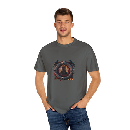 Mysterious Raven Design T-Shirt, Casual Wear, Unique Gift, Halloween Apparel, Art-Inspired Fashion, Unisex Tee