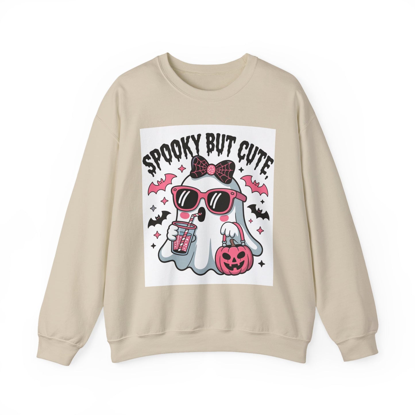 "Spooky Ghost Crewneck | Cozy Halloween & Fall Sweatshirt"