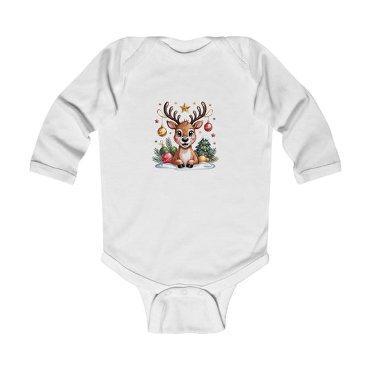 Christmas Reindeer Infant Bodysuit, Holiday Baby Outfit, Cute Christmas Gift, Baby Shower, Festive Kids Wear