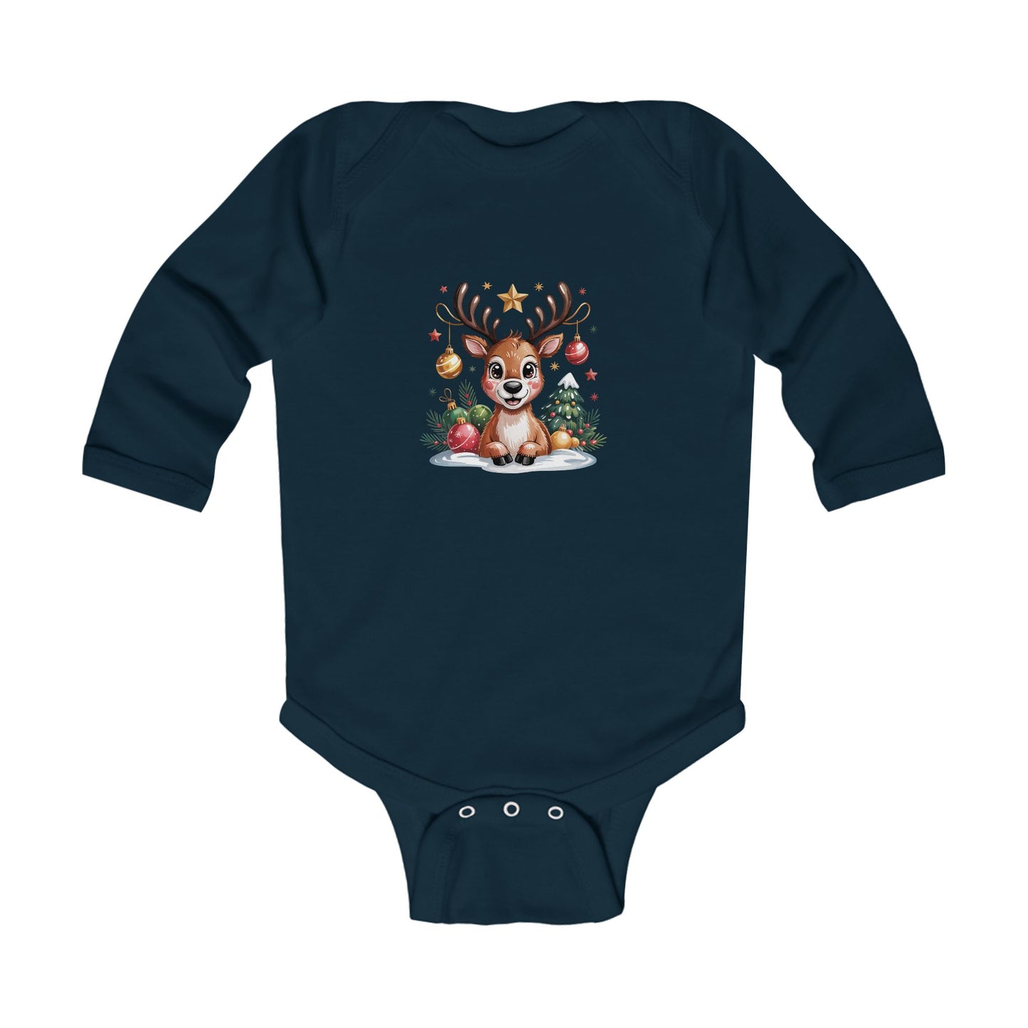 Christmas Reindeer Infant Bodysuit, Holiday Baby Outfit, Cute Christmas Gift, Baby Shower, Festive Kids Wear