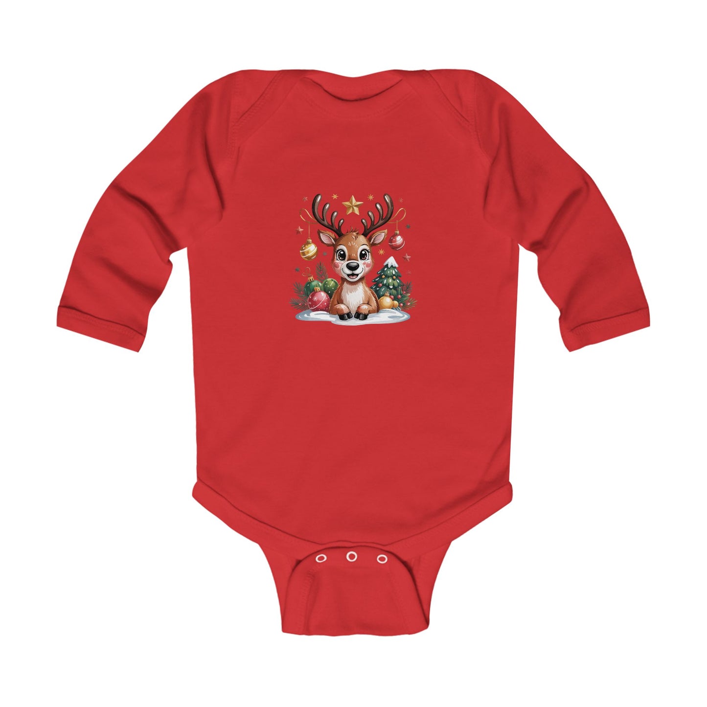 Christmas Reindeer Infant Bodysuit, Holiday Baby Outfit, Cute Christmas Gift, Baby Shower, Festive Kids Wear