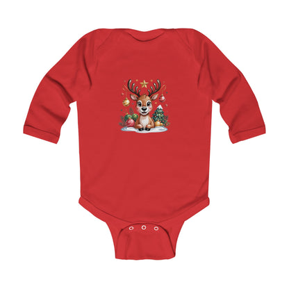 Christmas Reindeer Infant Bodysuit, Holiday Baby Outfit, Cute Christmas Gift, Baby Shower, Festive Kids Wear