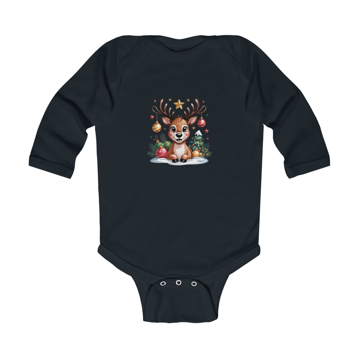 Christmas Reindeer Infant Bodysuit, Holiday Baby Outfit, Cute Christmas Gift, Baby Shower, Festive Kids Wear