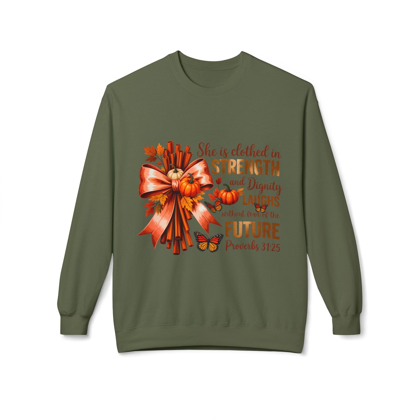 Inspirational Strength Sweatshirt | Cozy Fall Apparel Autumn Style
