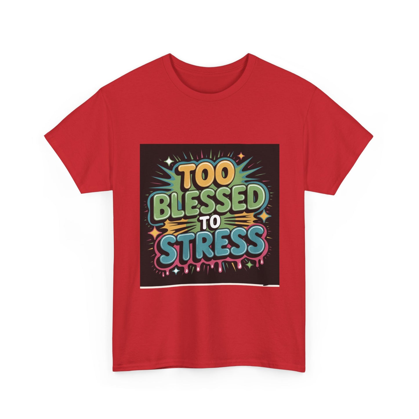 "Too Blessed to Stress | Casual Graphic Shirt"