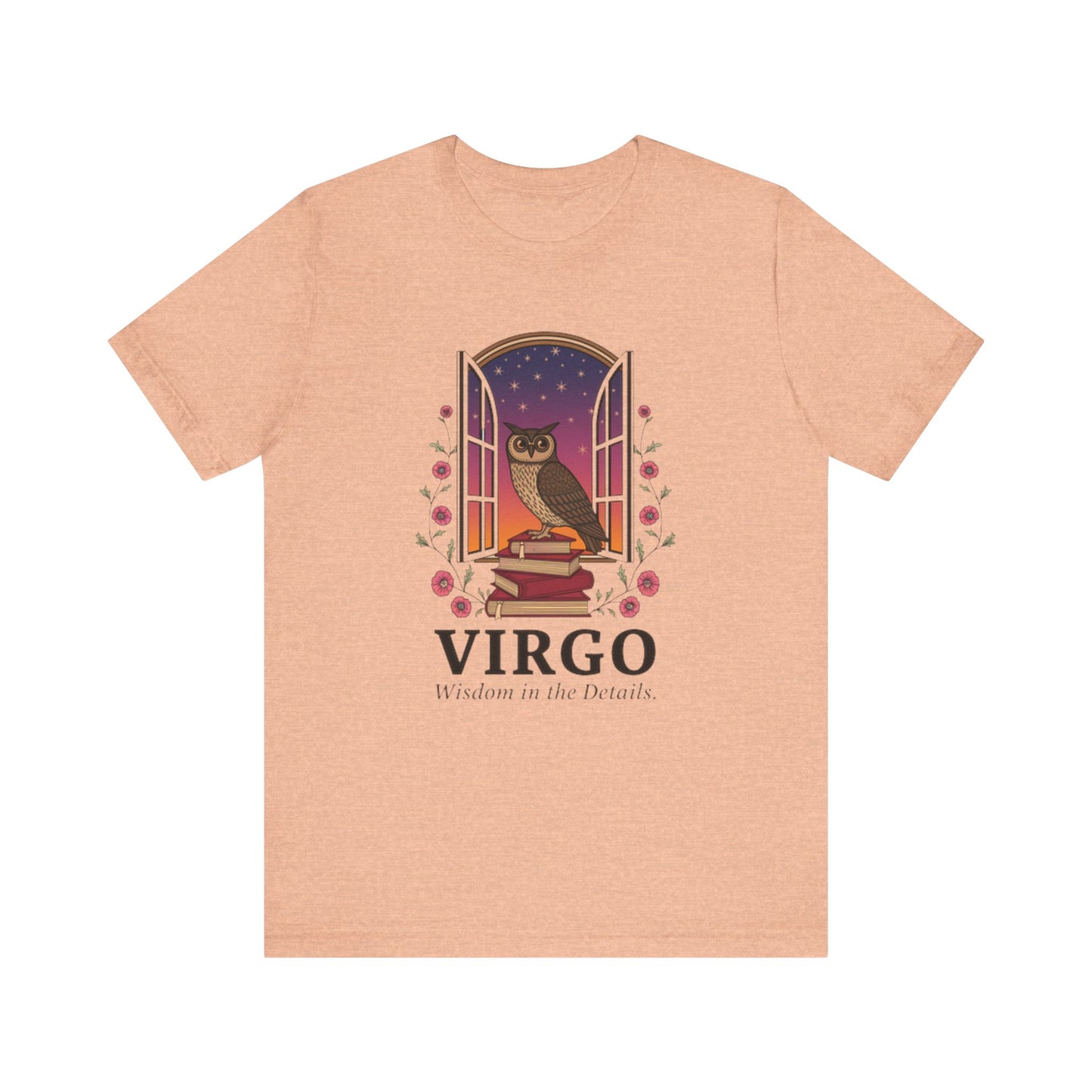 "Virgo Owl T-Shirt – Unisex Zodiac Tee | Astrology Gift & Cozy Casual Wear"