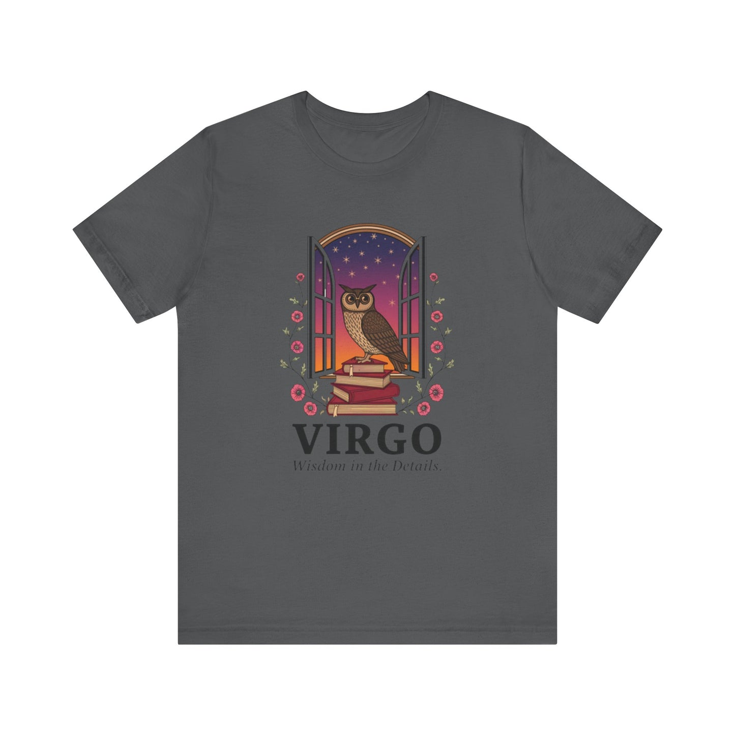 "Virgo Owl T-Shirt – Unisex Zodiac Tee | Astrology Gift & Cozy Casual Wear"