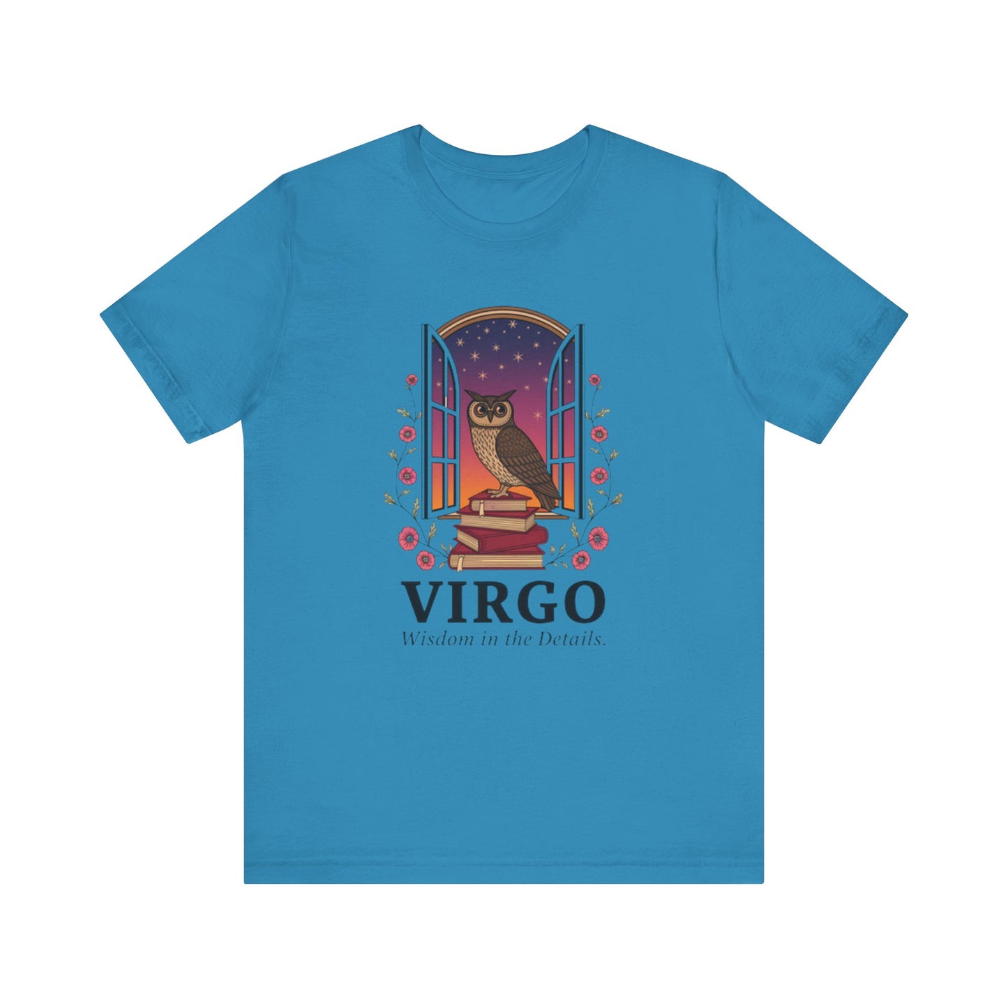 "Virgo Owl T-Shirt – Unisex Zodiac Tee | Astrology Gift & Cozy Casual Wear"