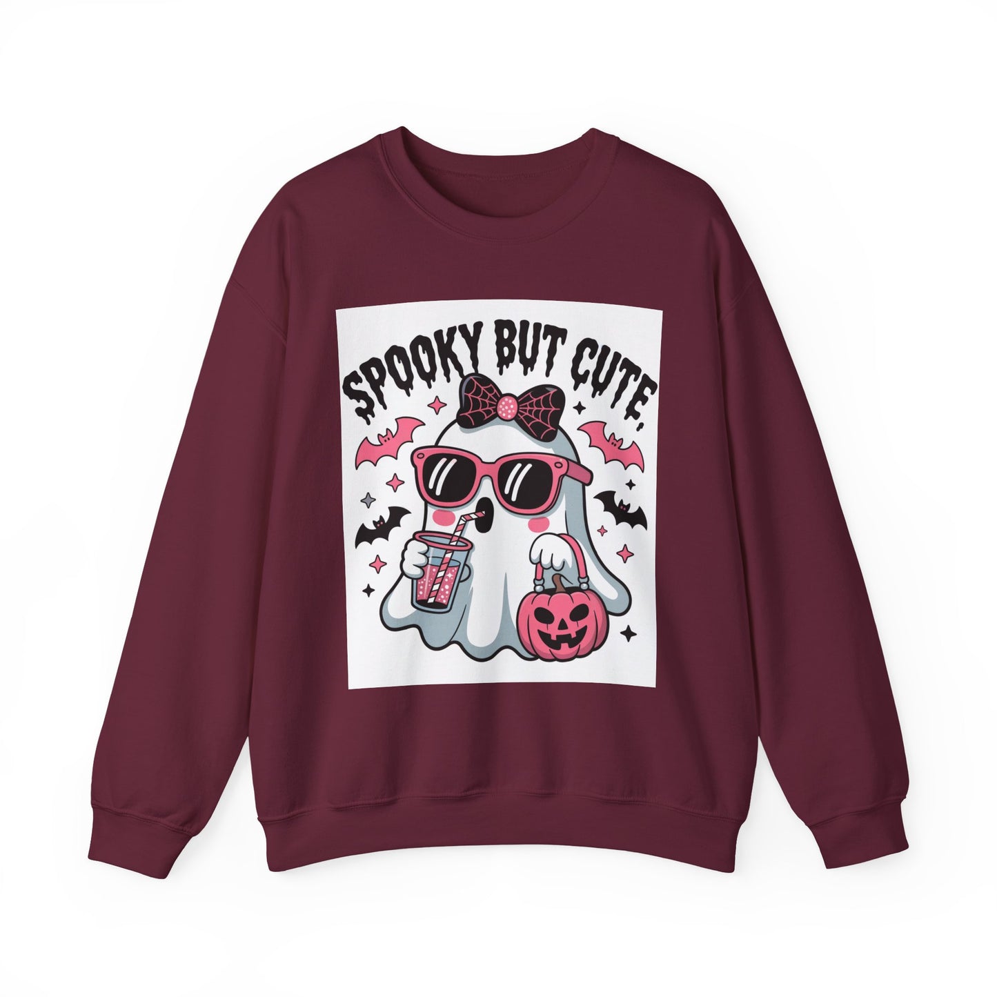 "Spooky Ghost Crewneck | Cozy Halloween & Fall Sweatshirt"