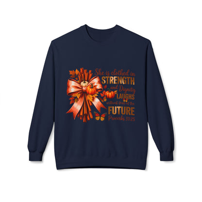 Inspirational Strength Sweatshirt | Cozy Fall Apparel Autumn Style